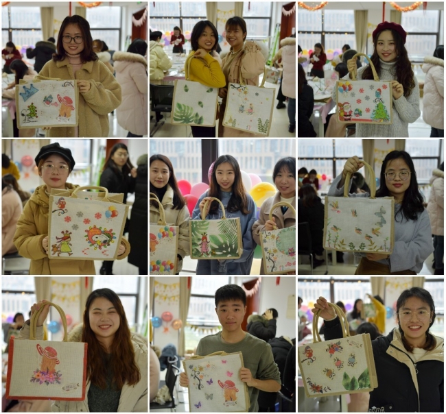 干训网分享:生态与环境科学学院举办寒假学生手工制作贴画帆布包活动